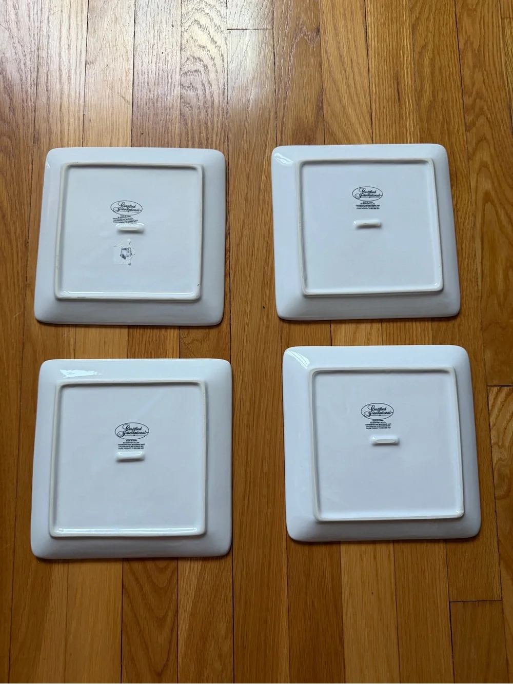 Certified International Set of 4 'Let It Snow' Holiday Dessert Plates